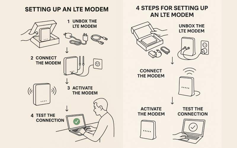 مراحل فعالسازی مودم TD-LTE