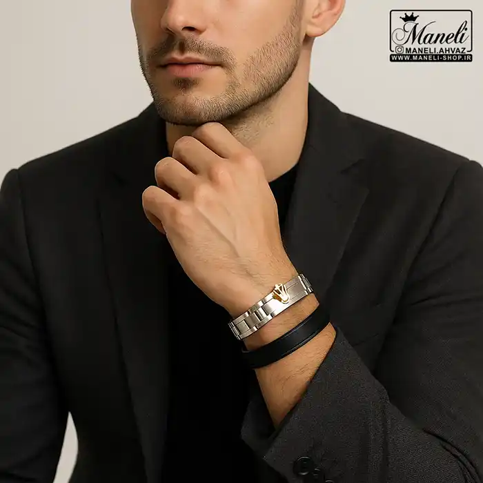 دستبند مردانه مناسب پوست و استایل