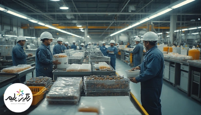 کارشناسان پلیمر در حال بررسی مستربچ، تطبیق رنگ سفارشی و کنترل محصول نهایی در کارخانه