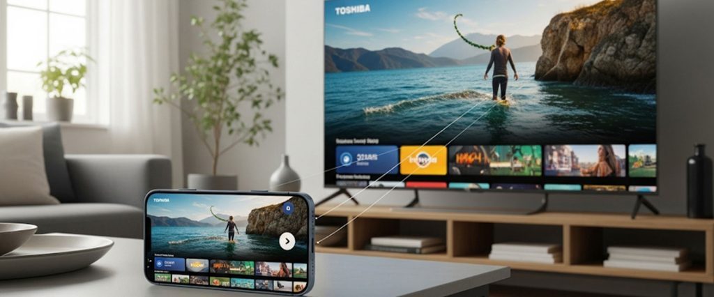 راه‌اندازی اولیه تلویزیون توشیبا پس از روشن کردن